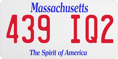 MA license plate 439IQ2