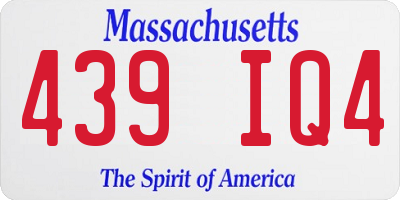 MA license plate 439IQ4