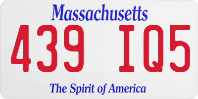 MA license plate 439IQ5