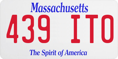 MA license plate 439IT0