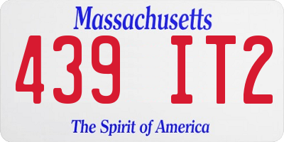 MA license plate 439IT2