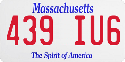 MA license plate 439IU6