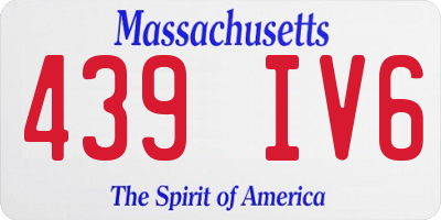 MA license plate 439IV6