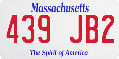 MA license plate 439JB2