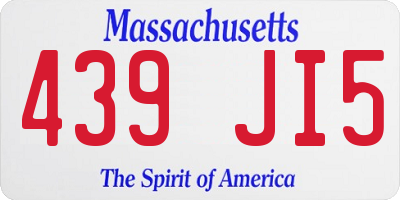 MA license plate 439JI5