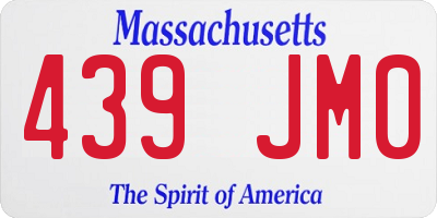 MA license plate 439JM0