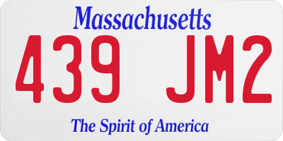 MA license plate 439JM2