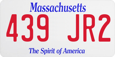 MA license plate 439JR2