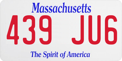 MA license plate 439JU6