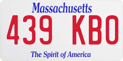 MA license plate 439KB0