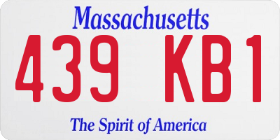 MA license plate 439KB1