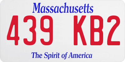 MA license plate 439KB2