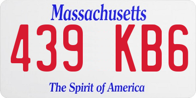 MA license plate 439KB6