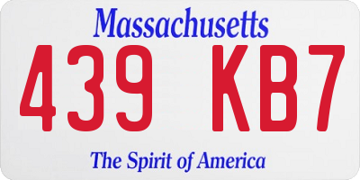 MA license plate 439KB7