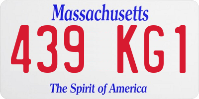 MA license plate 439KG1