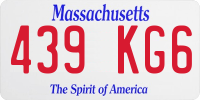 MA license plate 439KG6