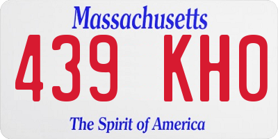 MA license plate 439KH0