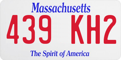 MA license plate 439KH2