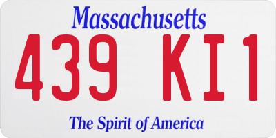 MA license plate 439KI1