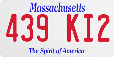 MA license plate 439KI2
