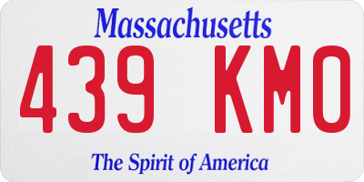MA license plate 439KM0