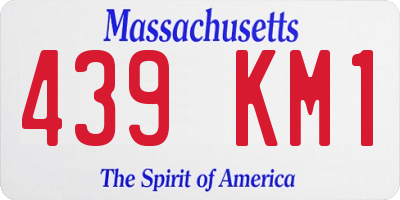 MA license plate 439KM1
