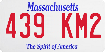 MA license plate 439KM2