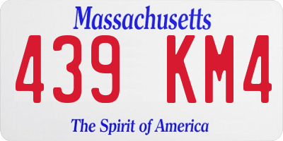 MA license plate 439KM4
