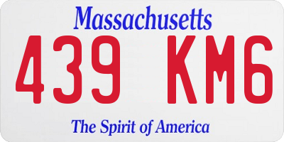 MA license plate 439KM6