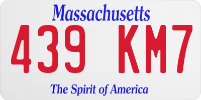 MA license plate 439KM7
