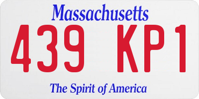 MA license plate 439KP1