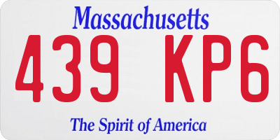 MA license plate 439KP6