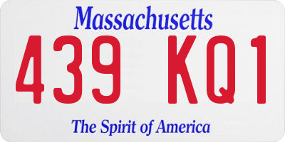 MA license plate 439KQ1