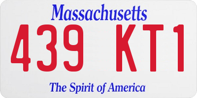 MA license plate 439KT1