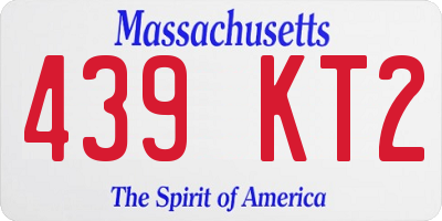 MA license plate 439KT2