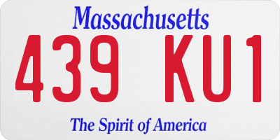 MA license plate 439KU1