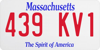 MA license plate 439KV1