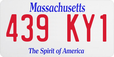 MA license plate 439KY1