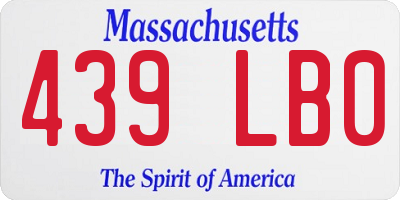 MA license plate 439LB0
