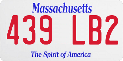 MA license plate 439LB2