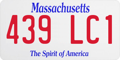 MA license plate 439LC1