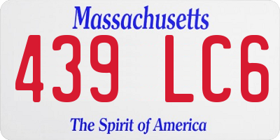MA license plate 439LC6