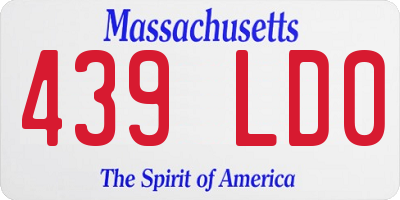 MA license plate 439LD0