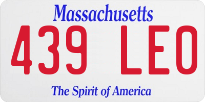 MA license plate 439LE0