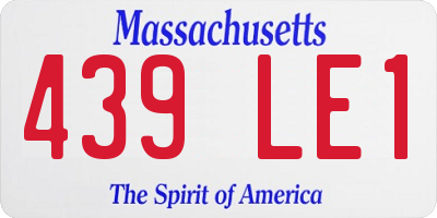 MA license plate 439LE1