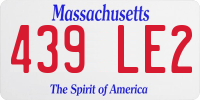 MA license plate 439LE2