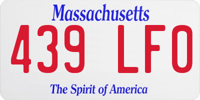 MA license plate 439LF0