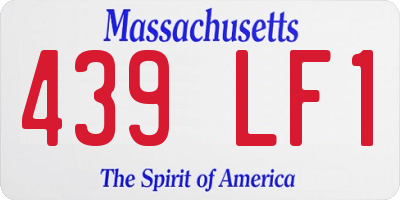 MA license plate 439LF1