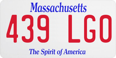 MA license plate 439LG0