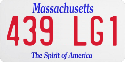 MA license plate 439LG1